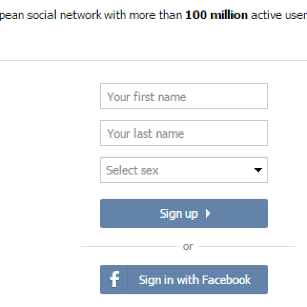 РЕГИСТРАЦИЯ В ВК. КОМ НА ДРУГОМ ЯЗЫКЕ